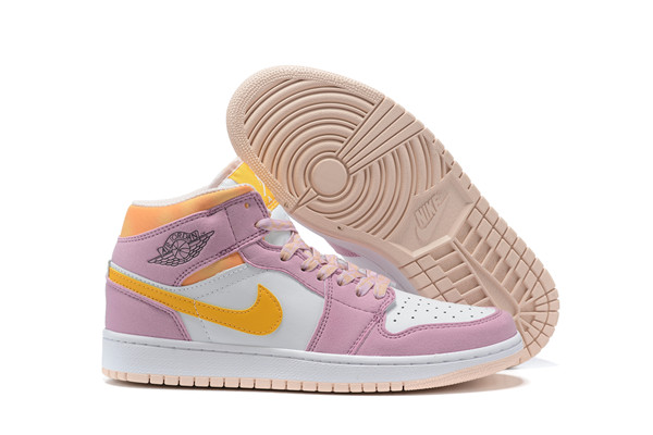Men's Running Weapon Air Jordan 1 White/Orange Shoes 037 Men's Running Weapon Air Jordan 1 White/Orange Shoes 037